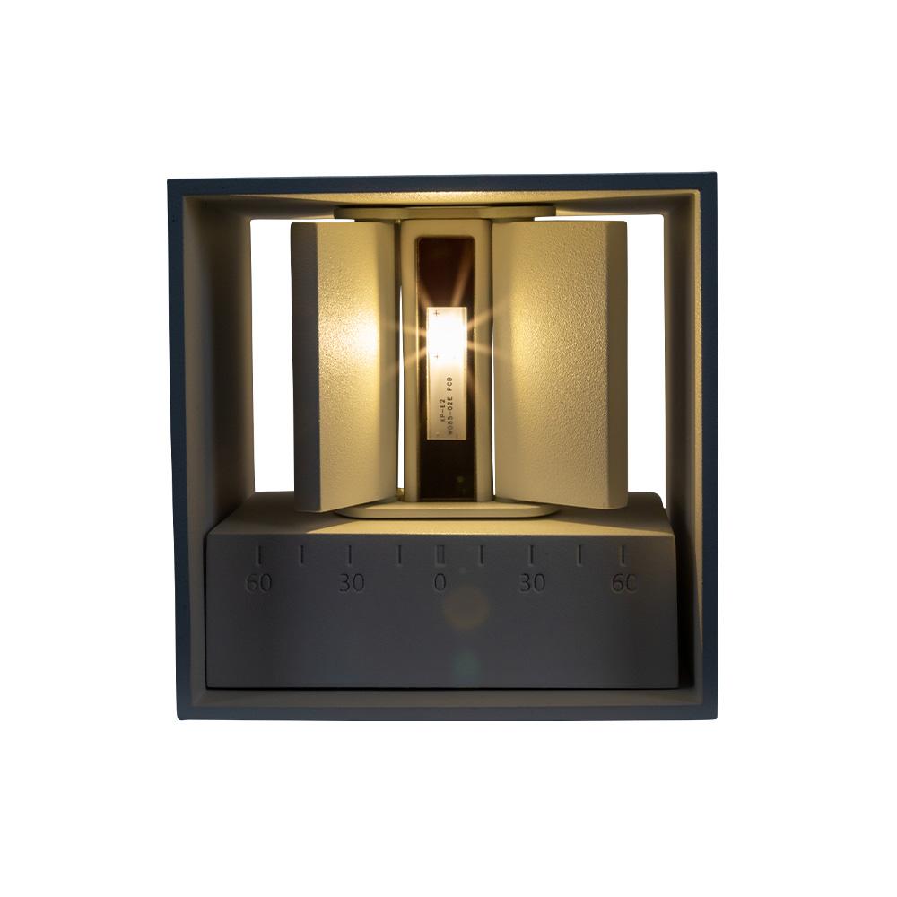 LED wandlamp kubus 10 cm wit