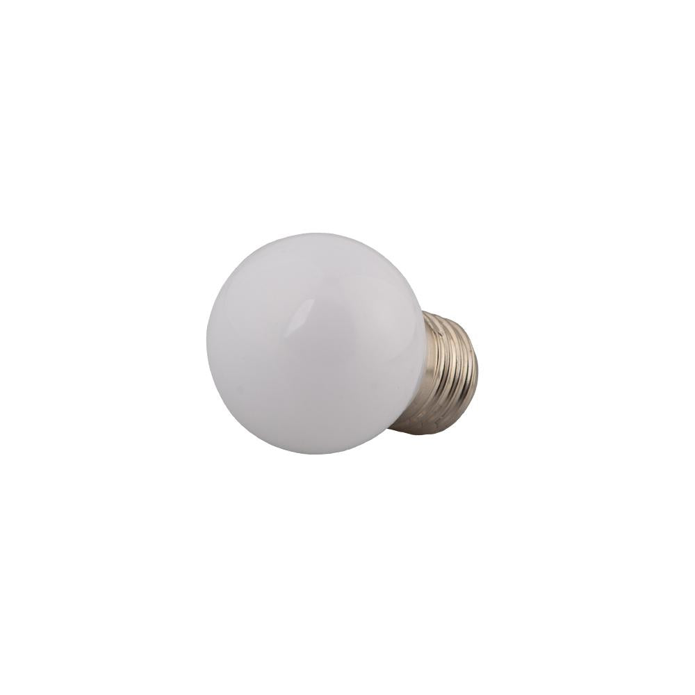 LED kogellamp E27 P45 1W Koel wit 6000K (witte kap)
