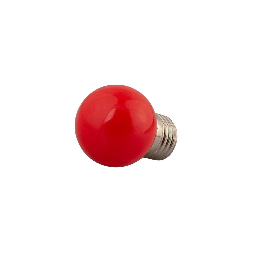 LED kogellamp E27 P45 1W Rood