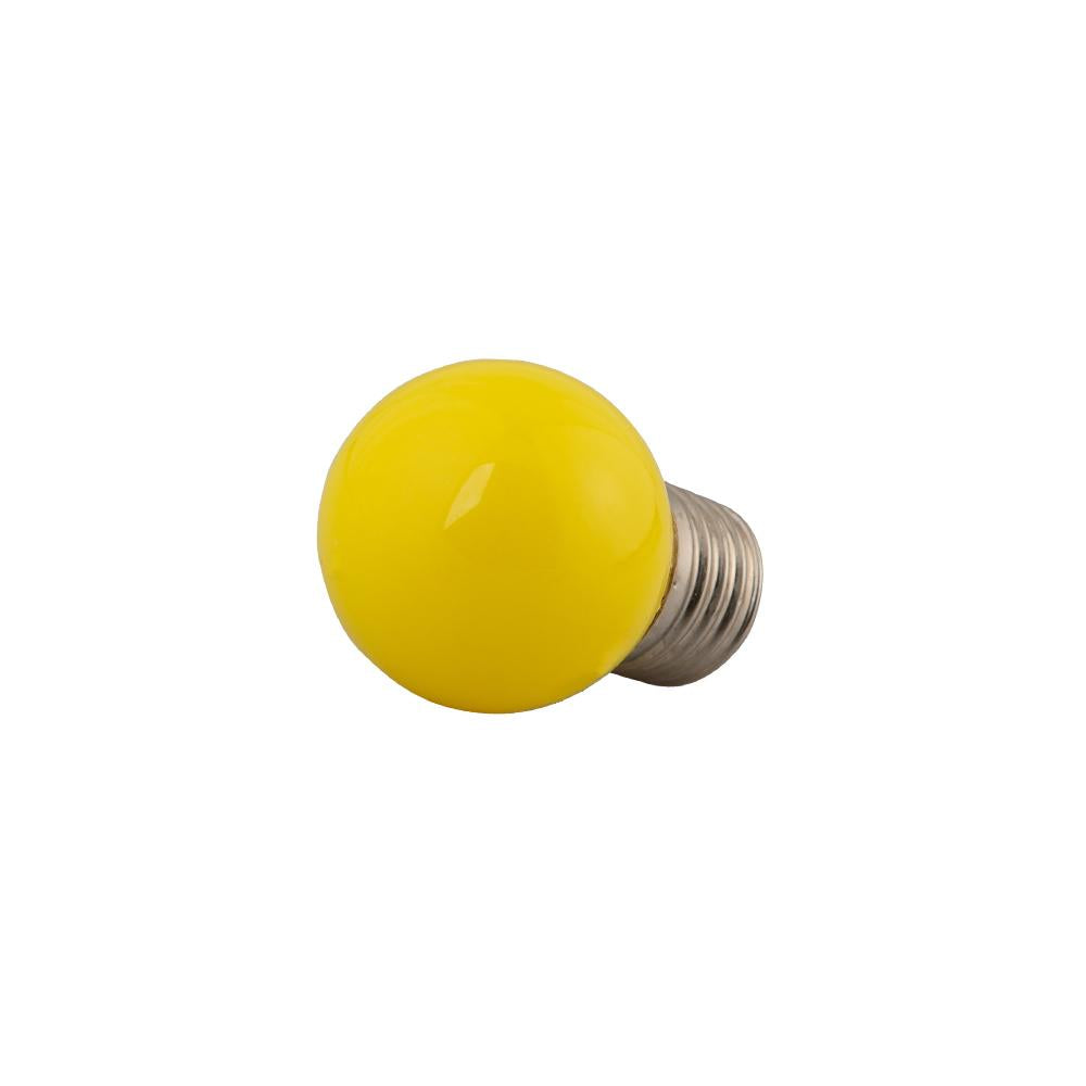 LED kogellamp E27 P45 1W Geel