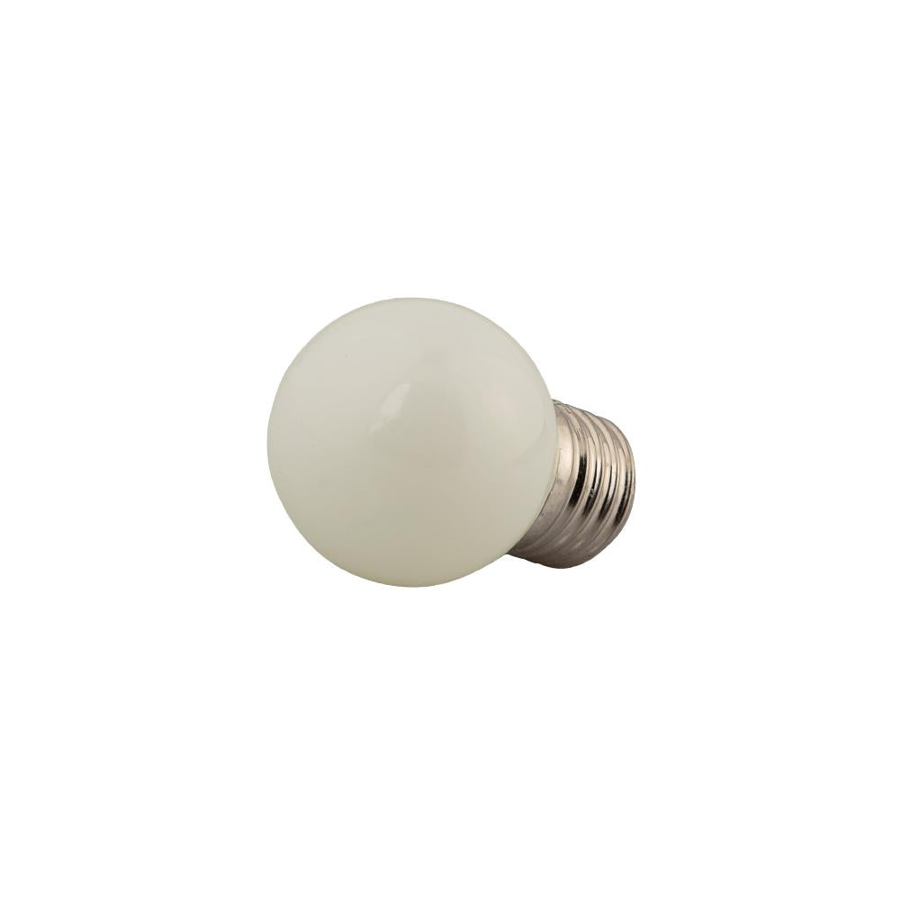 LED kogellamp E27 P45 1W Warm wit 2400K (witte kap)