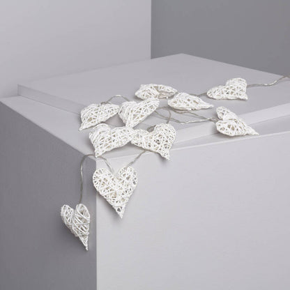 LED lichtslinger met papieren hartjes 1,7 m
