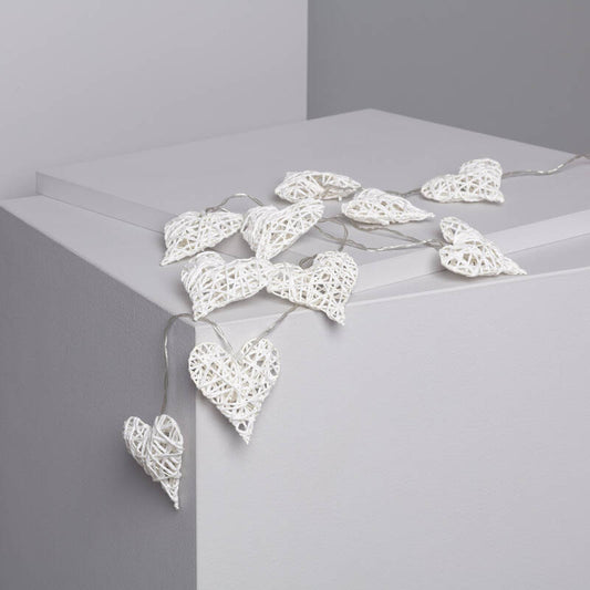 LED lichtslinger met papieren hartjes 1,7 m