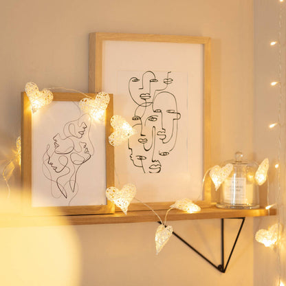 LED string light with paper hearts 1.7 m | 10 LED