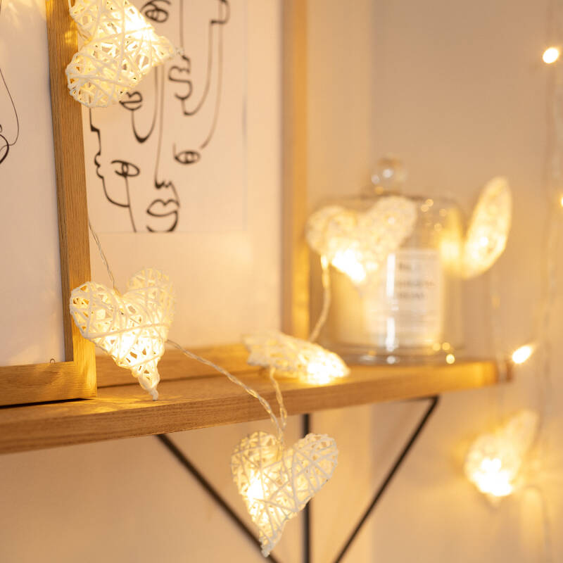 LED string light with paper hearts 1.7 m | 10 LED