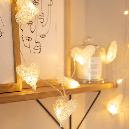 LED string light with paper hearts 1.7 m | 10 LED