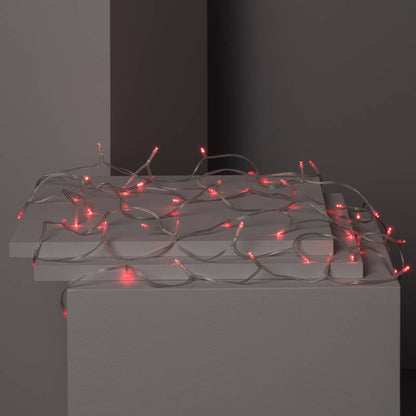 LED lichtslinger op batterijen met 50 rode LED