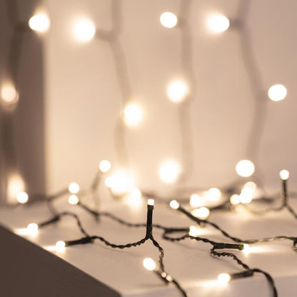 LED-es fényfüggöny 3 m | 100 LED | fekete kábel | IP44