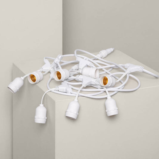 Prikkabel E27 5,5 m met 8 fittingen IP65