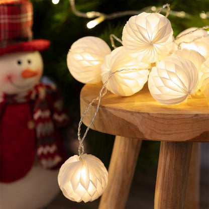 LED светлинна гирлянда с хартиени фенери 2,1 м | 10 LED