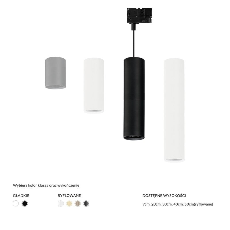 LUCAS BASE ACC | Railspot met pendelset | 3-LINE 230V | wit of zwart