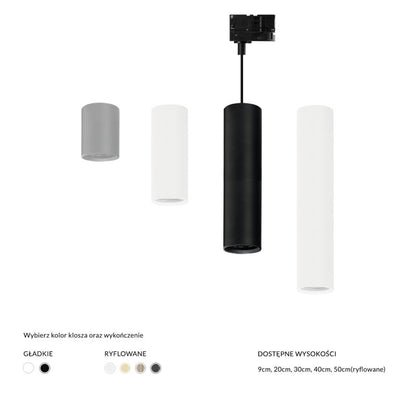 LUCAS BASE ACC | Railspot met pendelset | 3-LINE 230V | wit of zwart