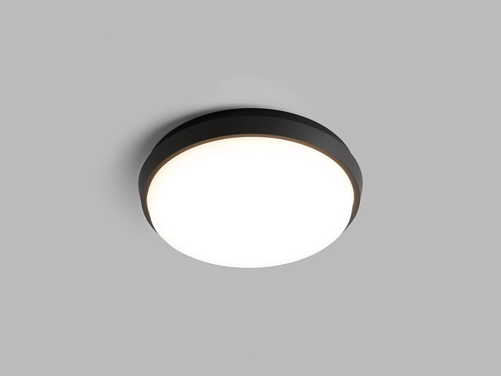 LED2 LUNA L ronde platte buitenwandlamp antraciet 240mm