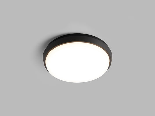 LED2 LUNA L ronde platte buitenwandlamp antraciet 240mm