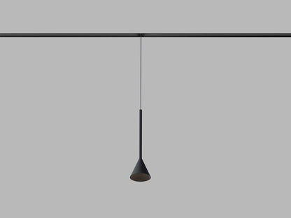 LED2 MAG KONO Z 48V conische hangende magnetische spot zwart