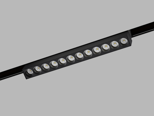 LED2 MAGLASER III TILT 48V kantelbare lineaire magnetische railspot zwart