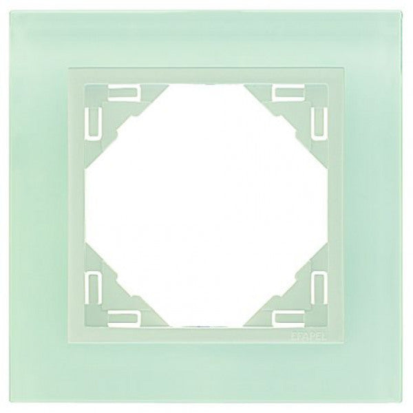 Efapel Logus 90 Crystal afdekraam wit glas