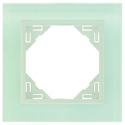 Efapel Logus 90 Crystal afdekraam wit glas
