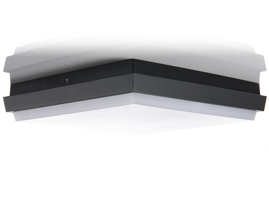 LED2 QUADO L slank profiel detailfoto antraciet