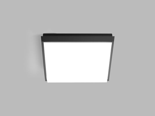 LED2 QUADO L vierkante platte buitenwandlamp antraciet 240mm