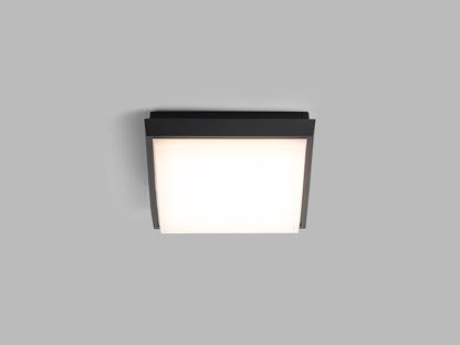 LED2 QUADO S vierkante platte buitenwandlamp antraciet 175mm