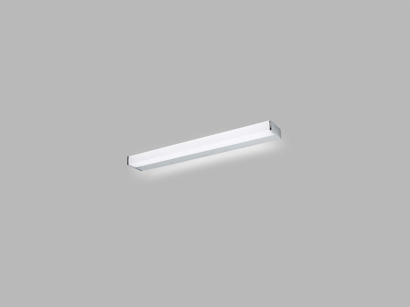 LED2 QUADRA 60 lineaire wandlamp chroom IP44 badkamerverlichting