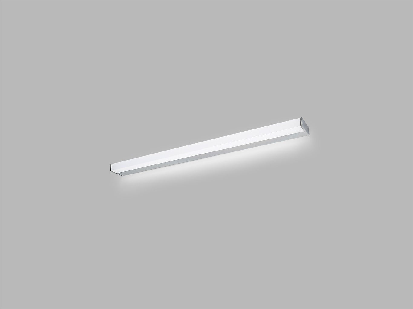 LED2 QUADRA 90 lineaire wandlamp chroom IP44 badkamerverlichting