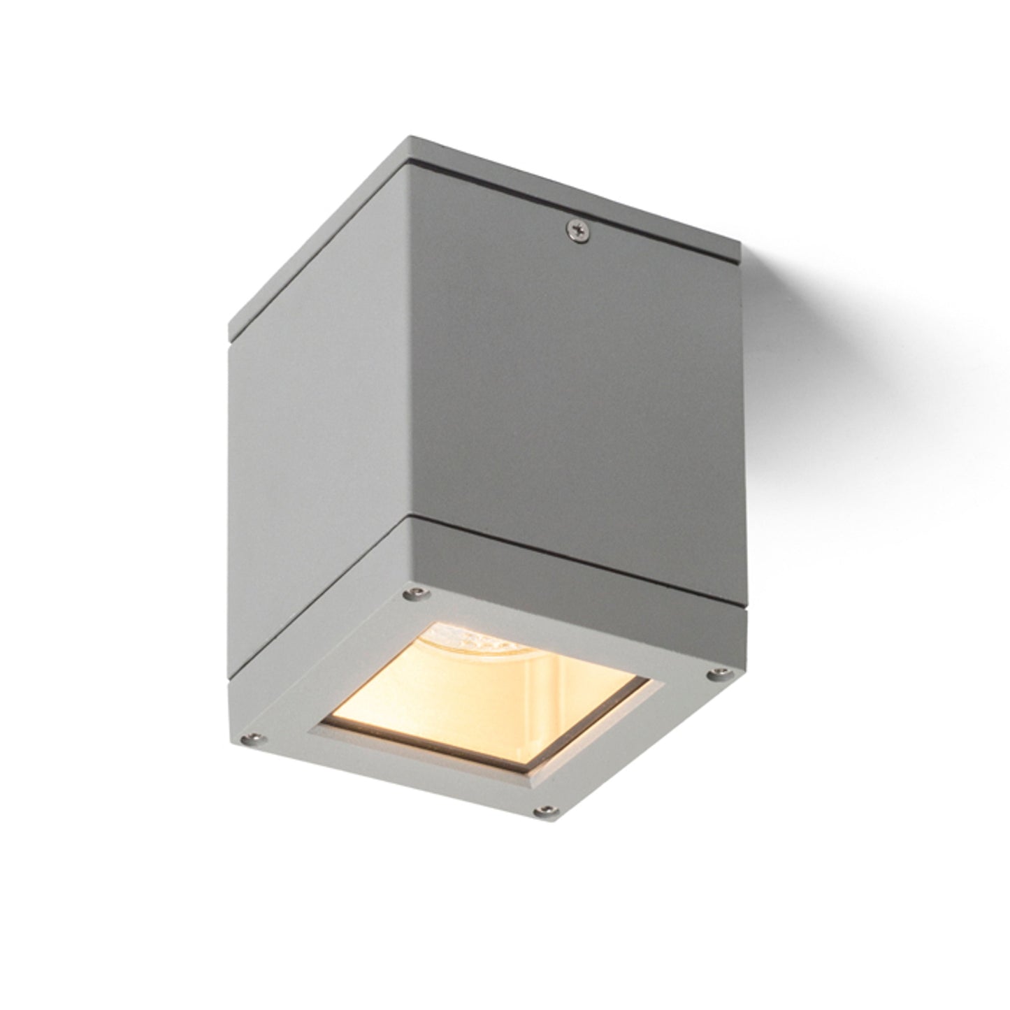 QUADRA M buiten plafondlamp zilvergrijs E27