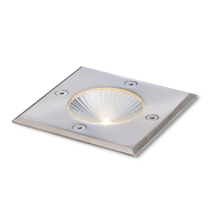RIZZ SQ 105 | kvadratisk utendørs bakke-spot | integrert CREE LED 3 W | IP65 rustfritt stål