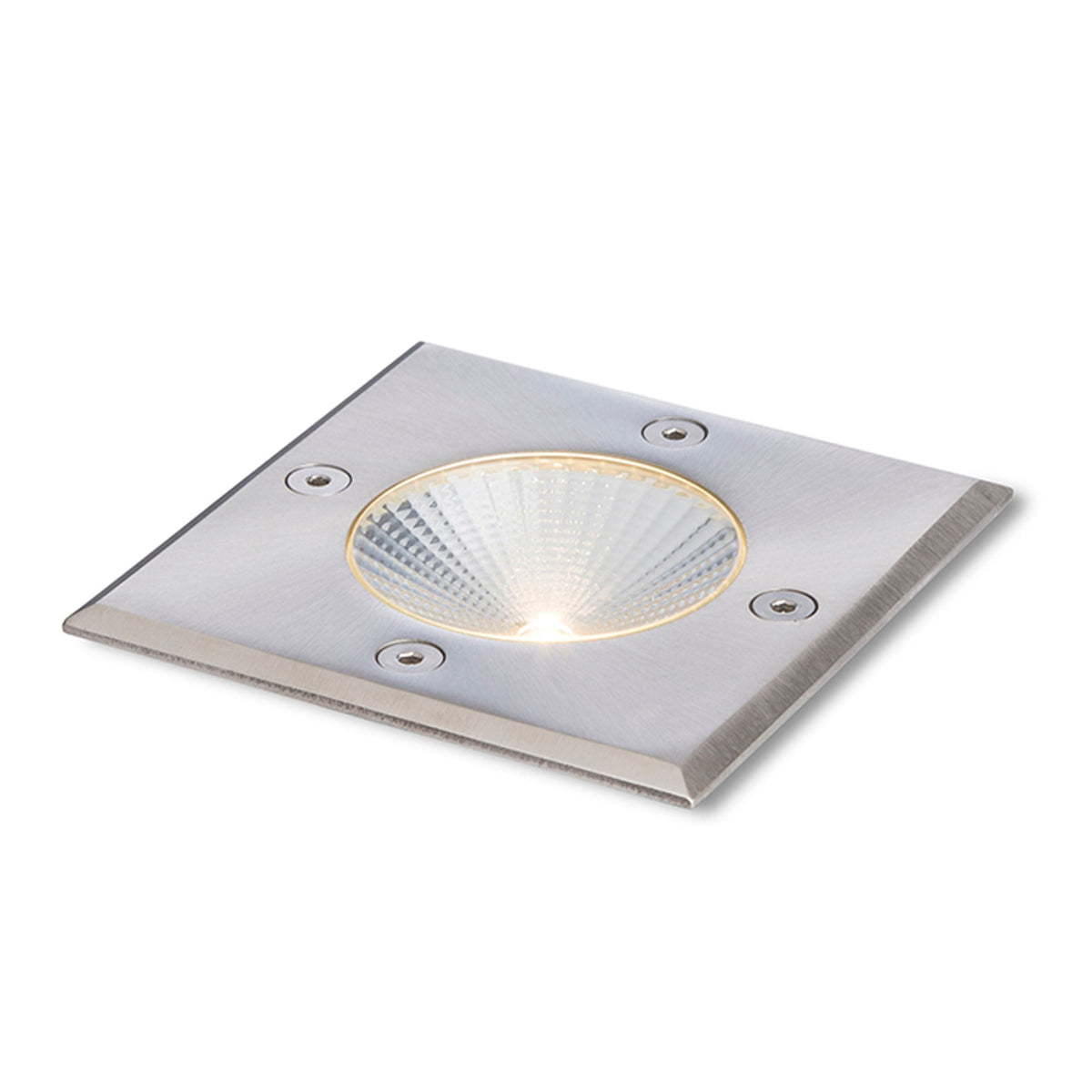 RIZZ SQ 105 | square recessed ground spotlight | LED 3W 128lm | IP65 | stainless steel
