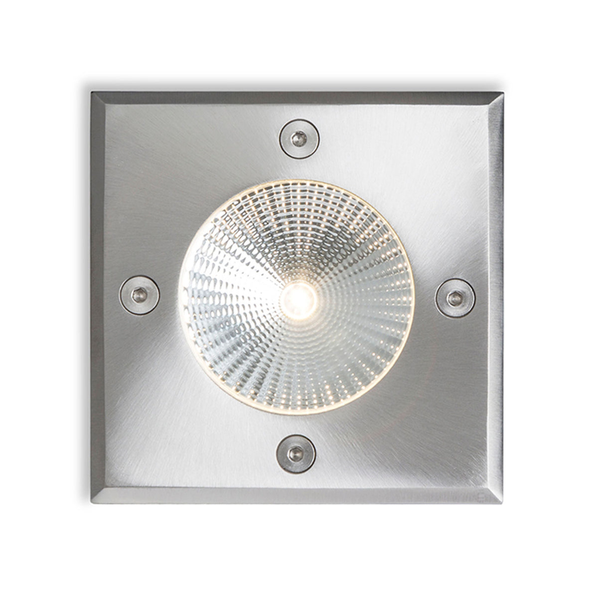RIZZ SQ 105 | square recessed ground spotlight | LED 3W 128lm | IP65 | stainless steel