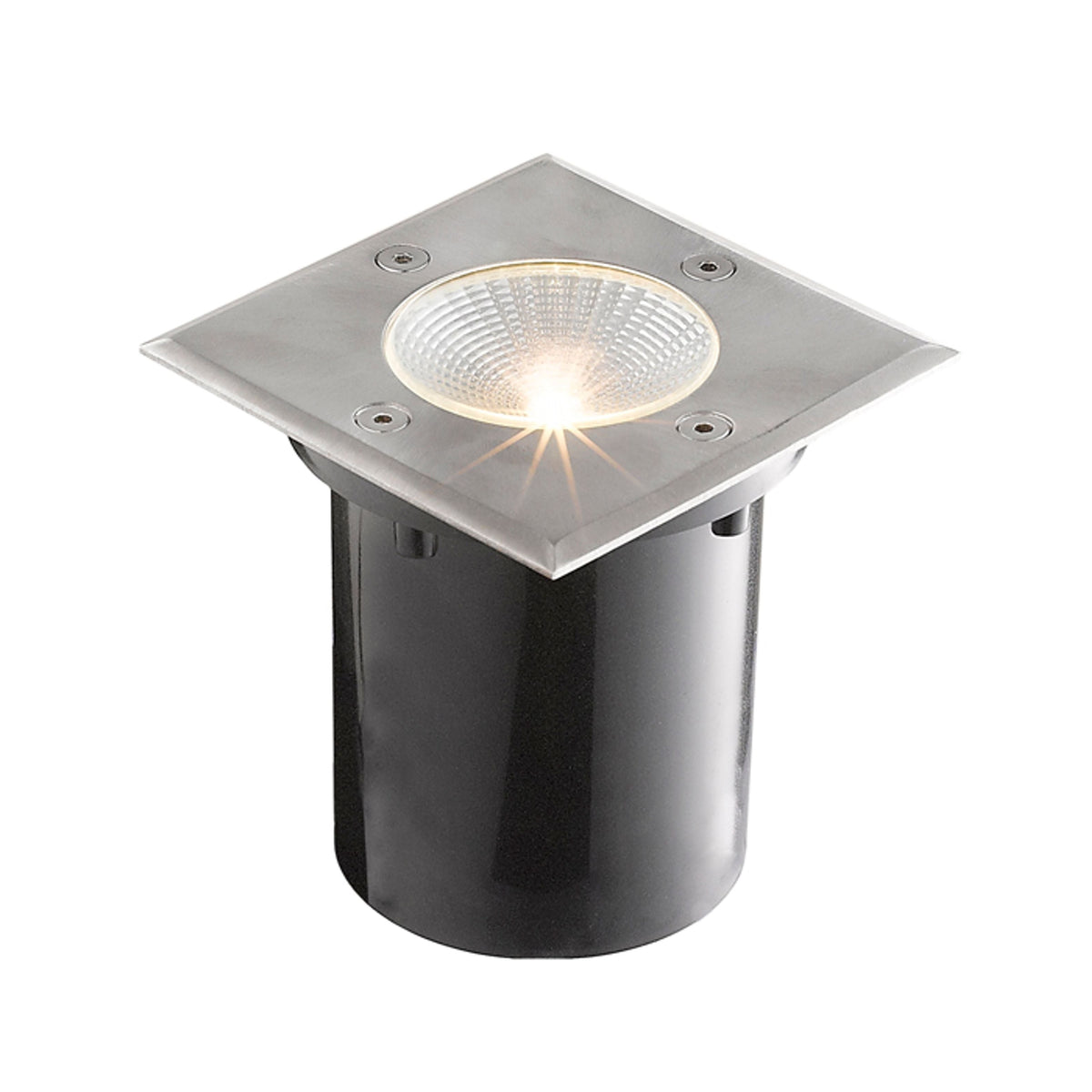 RIZZ SQ 105 | kvadratisk utendørs bakke-spot | integrert CREE LED 3 W | IP65 rustfritt stål