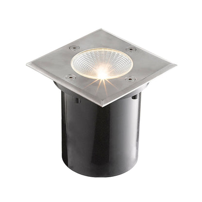 RIZZ SQ 105 | kvadratisk utendørs bakke-spot | integrert CREE LED 3 W | IP65 rustfritt stål
