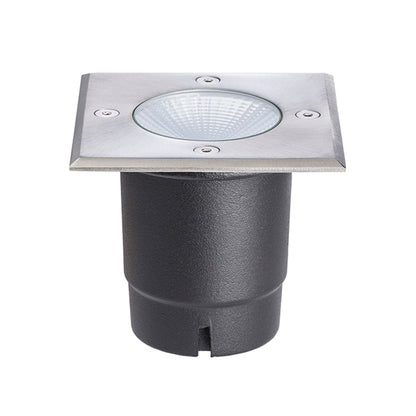 RIZZ SQ 105 | kvadratisk utendørs bakke-spot | integrert CREE LED 3 W | IP65 rustfritt stål