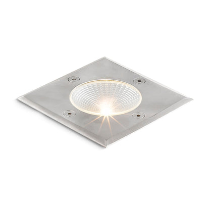 RIZZ SQ 105 | kvadratisk utendørs bakke-spot | integrert CREE LED 3 W | IP65 rustfritt stål