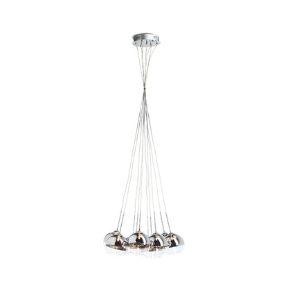 ASTRAL | glazen bollen cluster hanglamp | 10x G4 | chroom of koperkleurig glas | met of zonder lichtbron