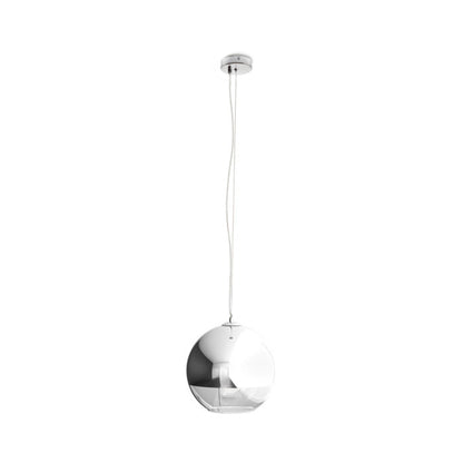 BEAU MONDE 35 | ručně foukané skleněné závěsné svítidlo 35 cm | E27 | chromové s čirým sklem | se světelným zdrojem nebo bez něj