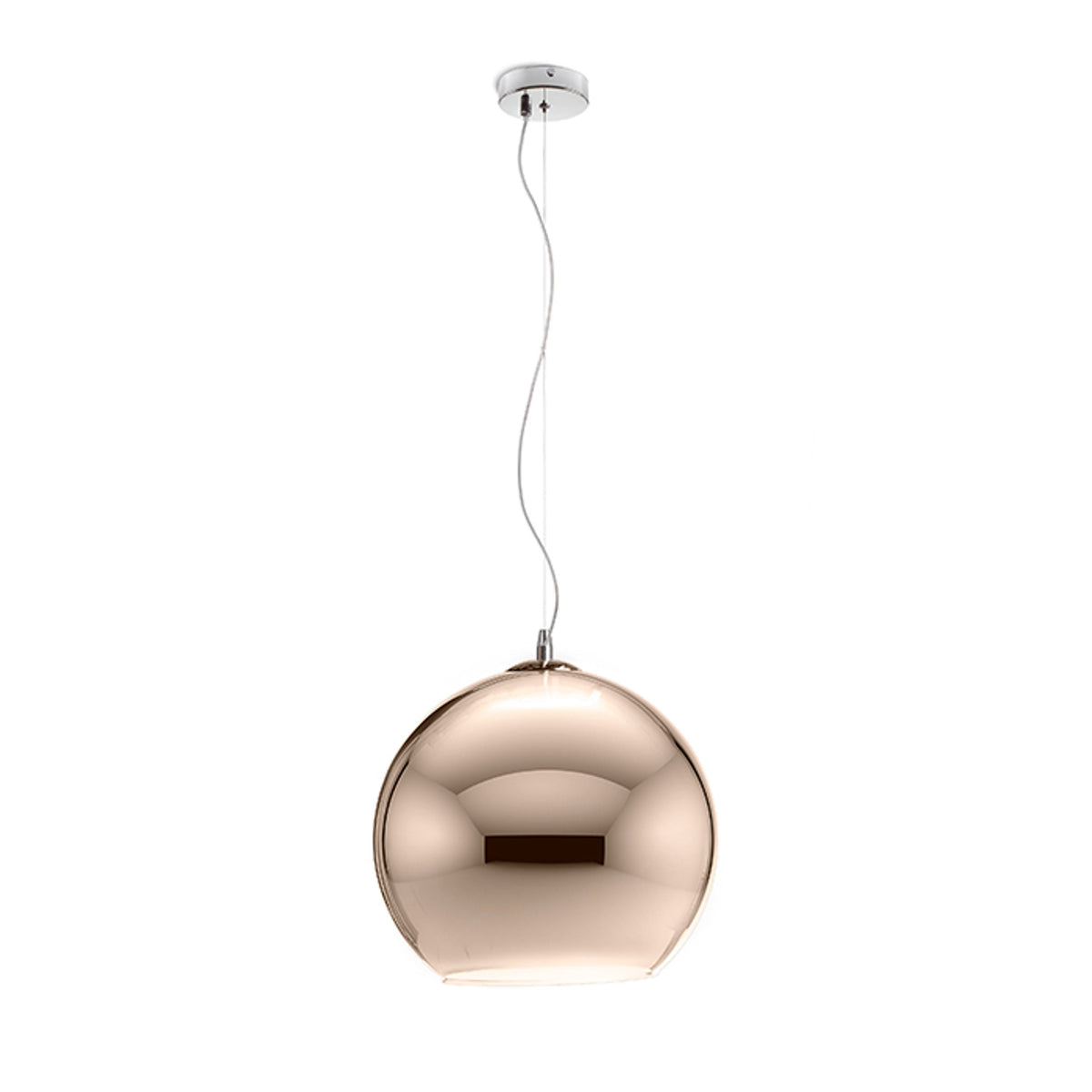 BEAU MONDE 25 | mondgeblazen glazen hanglamp | E27 | koperkleurig glas | met of zonder lichtbron