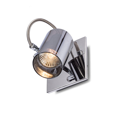 BUGSY | wandlamp van spiegelglas op chromen voet | GU10 | met of zonder lichtbron