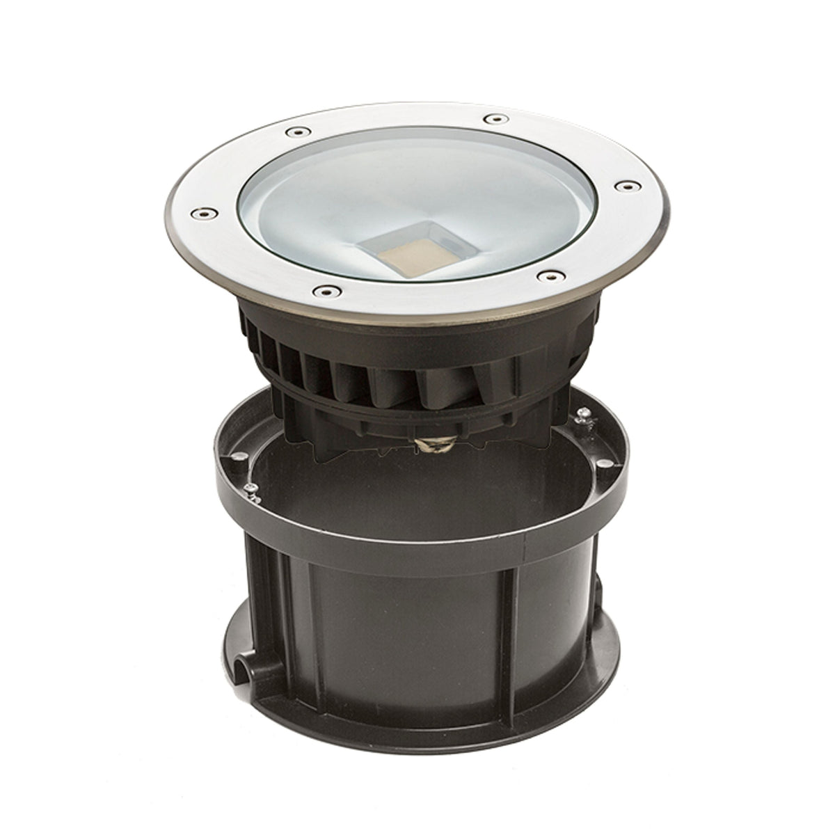 TERRA | oprawa najazdowa zewnętrzna | zintegrowana dioda LED 20 W 1450 lm 3000 K | IP65 stal nierdzewna Ø 20 cm