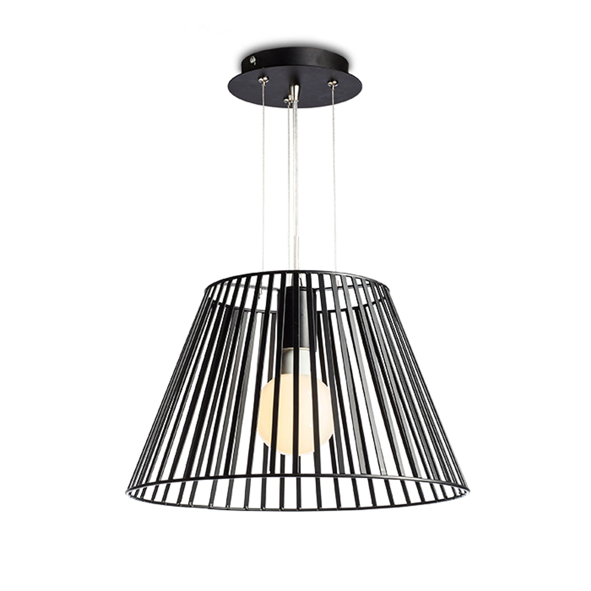 VESCO | metalen hanglamp 35,5 cm | E27 | zwart | met of zonder lichtbron