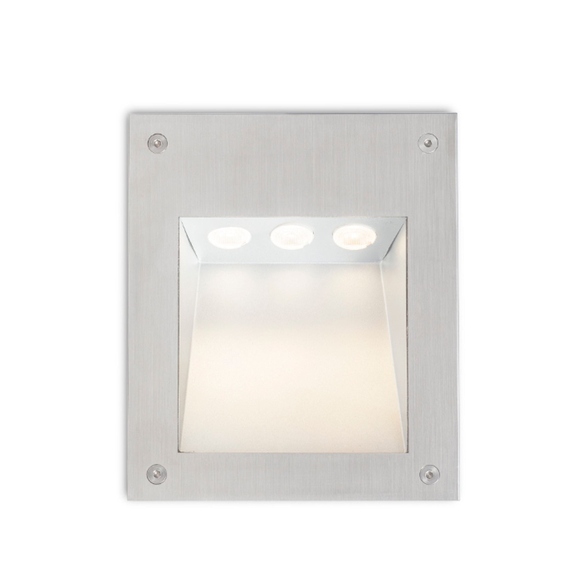 AKORD inbouw wandlamp buiten RVS glas LED 3W