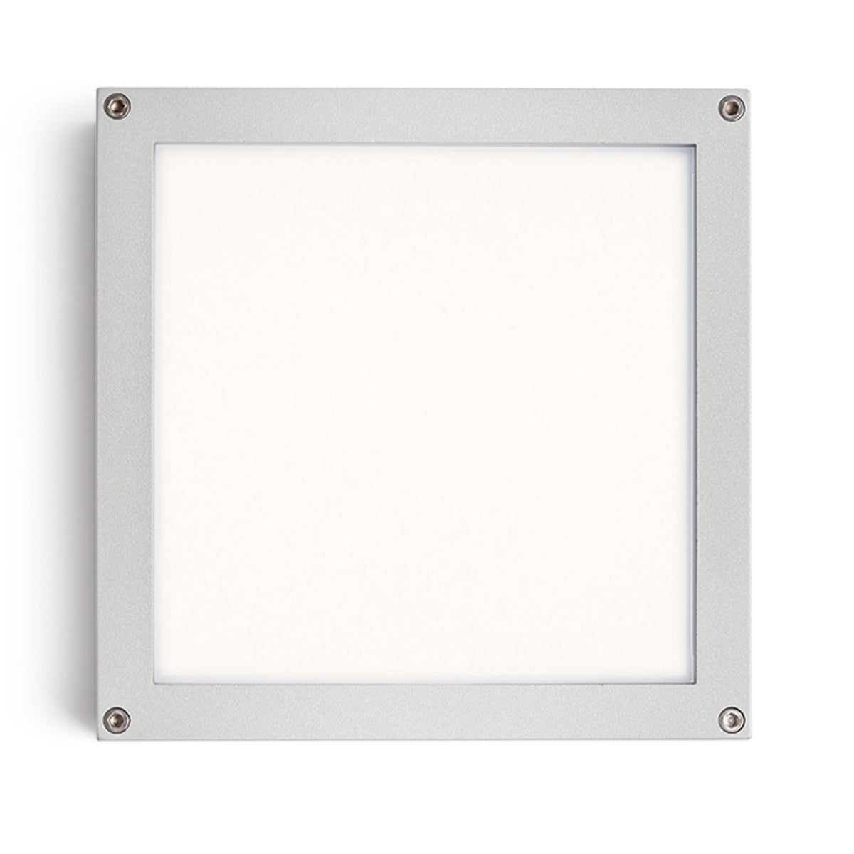 SCOTT | kvadratisk utendørs taklampe 22 cm | LED 9,8 W 637 lm | IP54 | sølvgrå