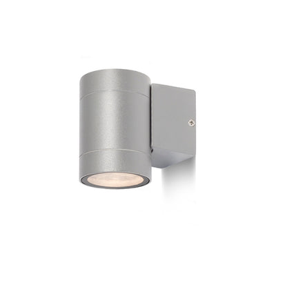 MIZZI I | buiten wandlamp | GU10 | IP54 | zilvergrijs | met of zonder lichtbron