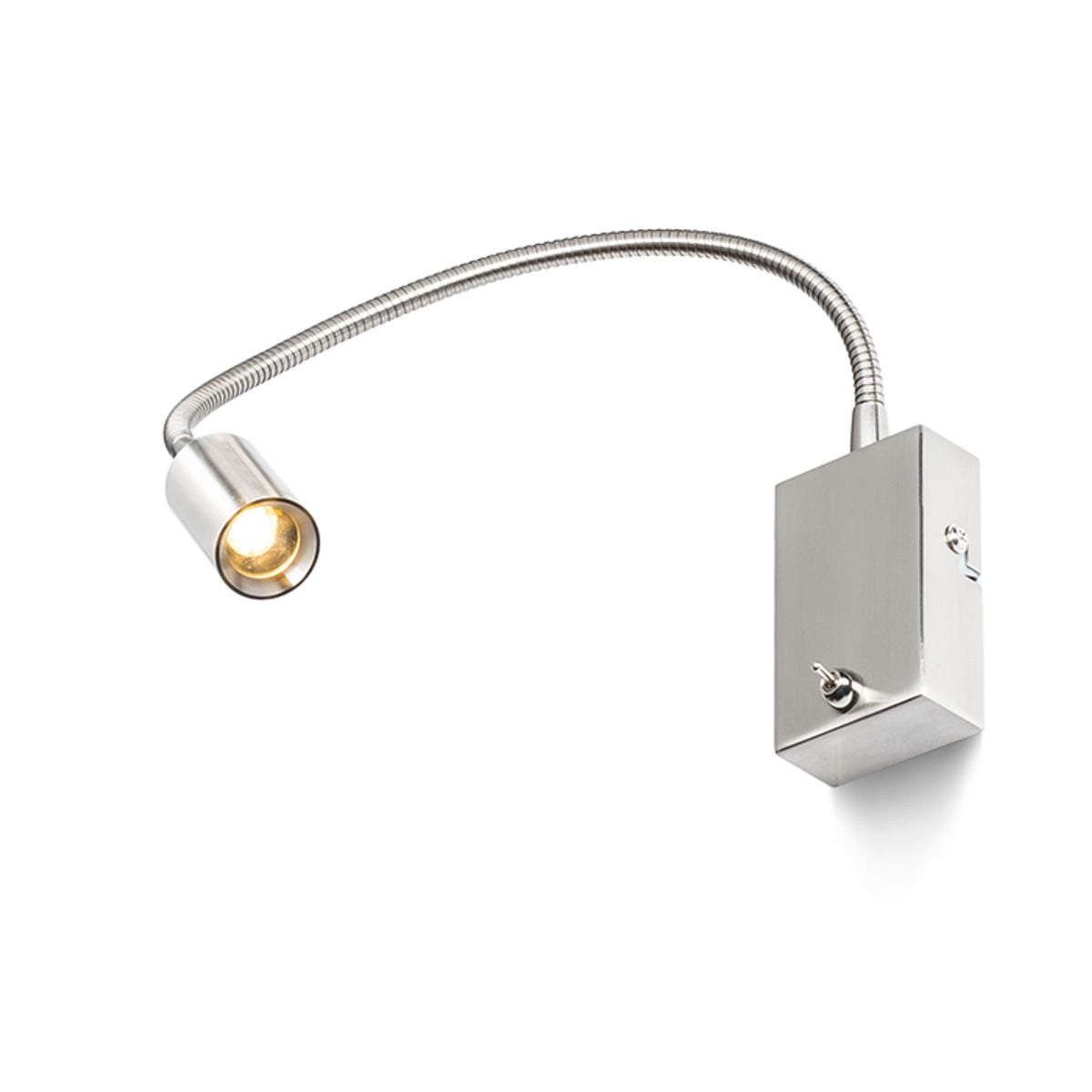 VERSA | LED bedlamp op zwanenhals | met schakelaar | mat nikkel
