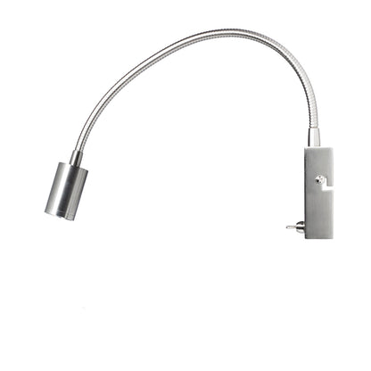 VERSA | LED bedlamp op zwanenhals | met schakelaar | mat nikkel