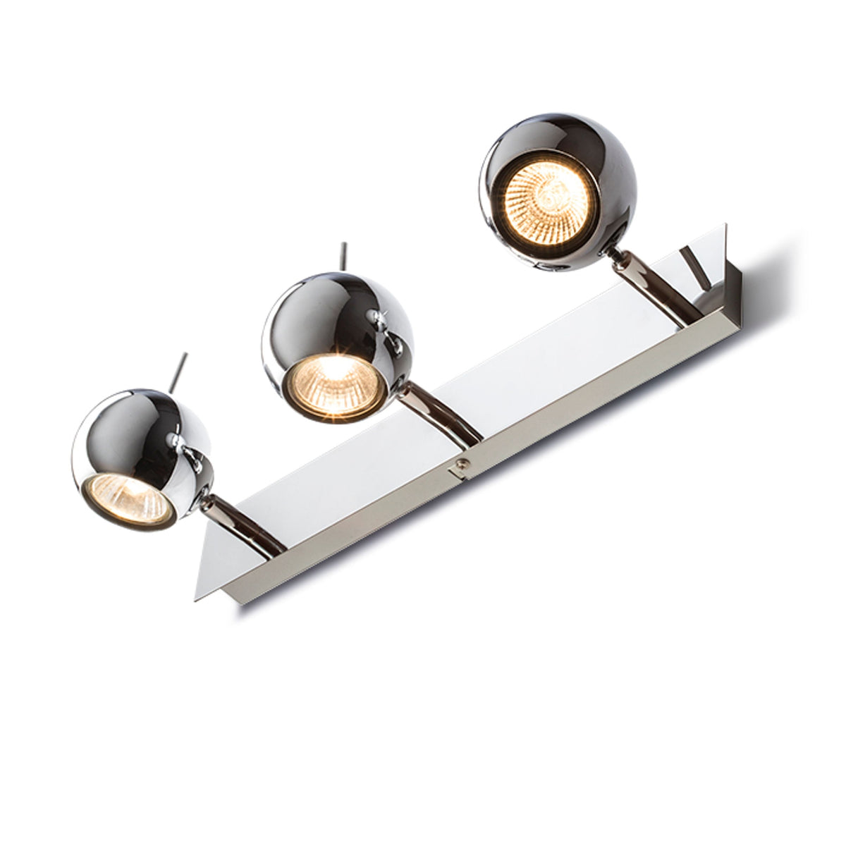 GLOSSY III | opbouwspot met 3 kantelbare reflectoren | GU10 | chroom | met of zonder lichtbron