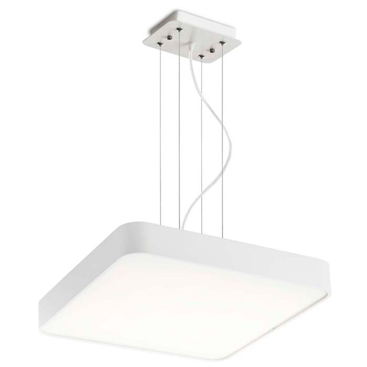 MENSA SQ 48 | lineaire LED hanglamp 48 cm | 56W 3530lm 3000K | wit of geborsteld aluminium