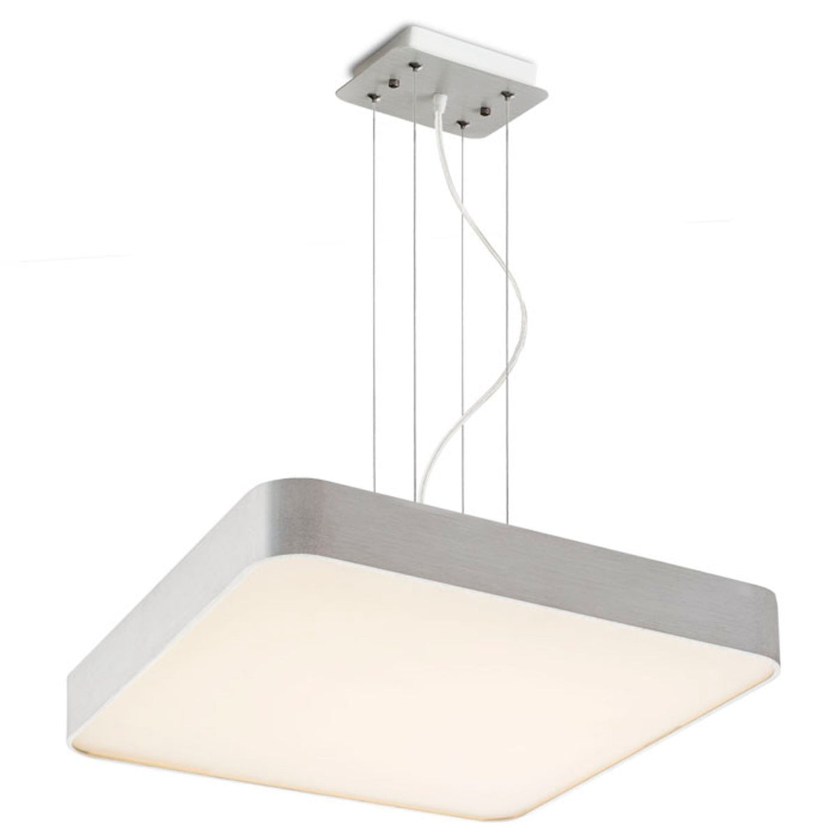 MENSA SQ 48 | lineaire LED hanglamp 48 cm | 56W 3530lm 3000K | wit of geborsteld aluminium