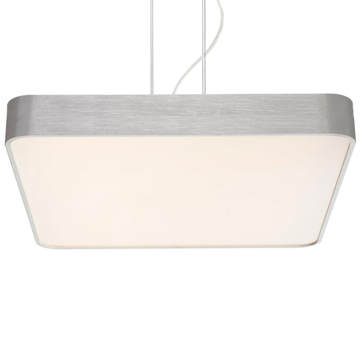 MENSA SQ 48 | lineaire LED hanglamp 48 cm | 56W 3530lm 3000K | wit of geborsteld aluminium